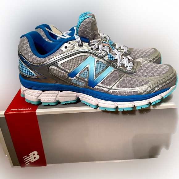 NIB NB Narrow New Balance Stability 860v5 Running Shoes Sz8AA Aqua/Teal/Turqoise - Picture 4 of 5